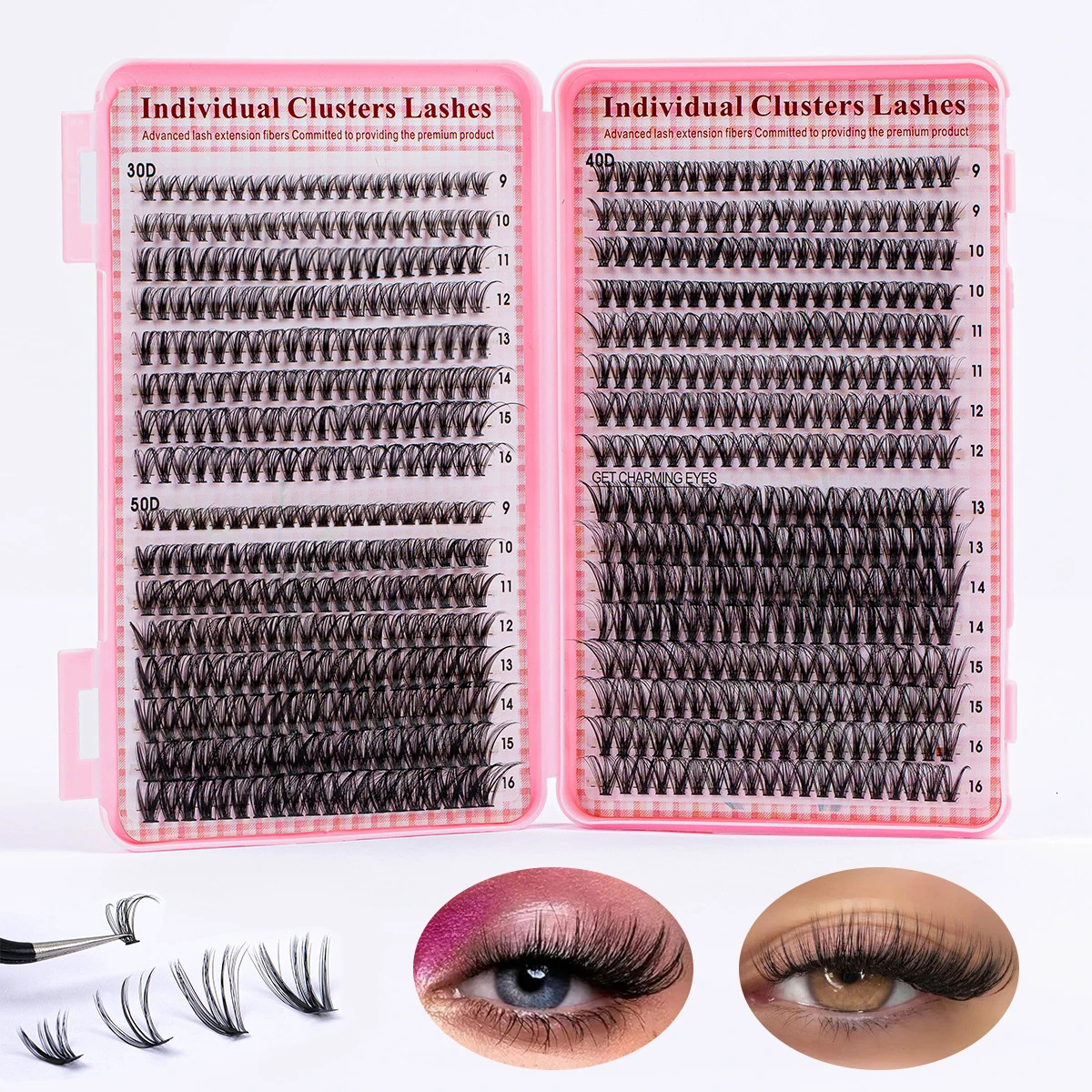 Lash Clusters Individual Cluster Lash Extensions DIY Multi-type Mixed Wispy Faux Mink Eyelash Fluffy and natural Eye Makeup Tool 241206