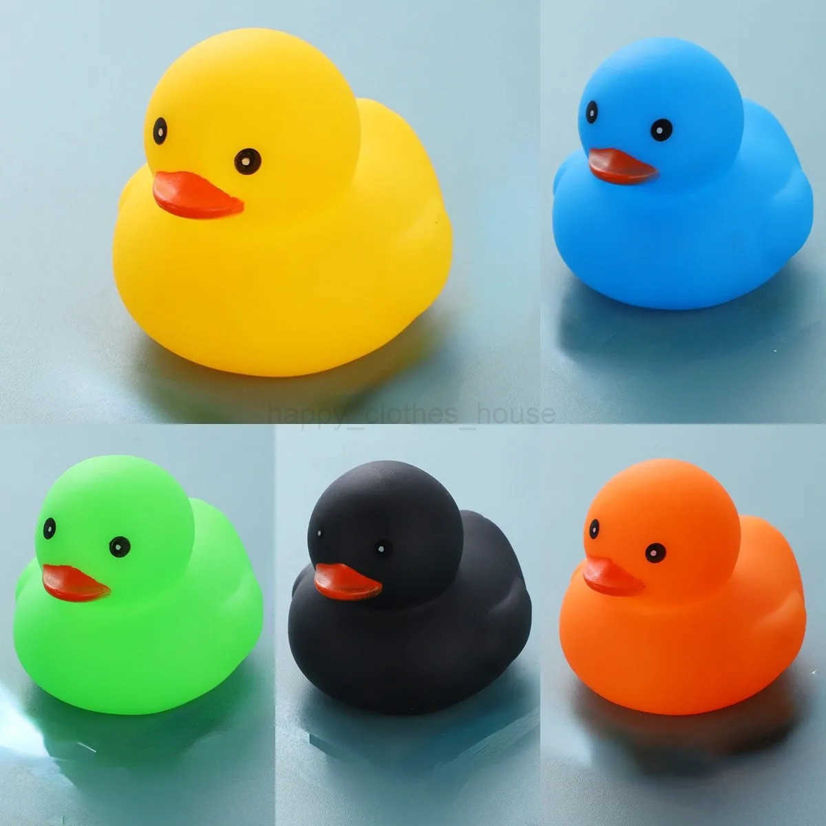Baby Bath Toys Cute Little Yellow Duck Bath Toys Bathroom Bath Swimming Water Toy Soft Floating Rubber Duck Squeeze Sound ToyXJ241207
