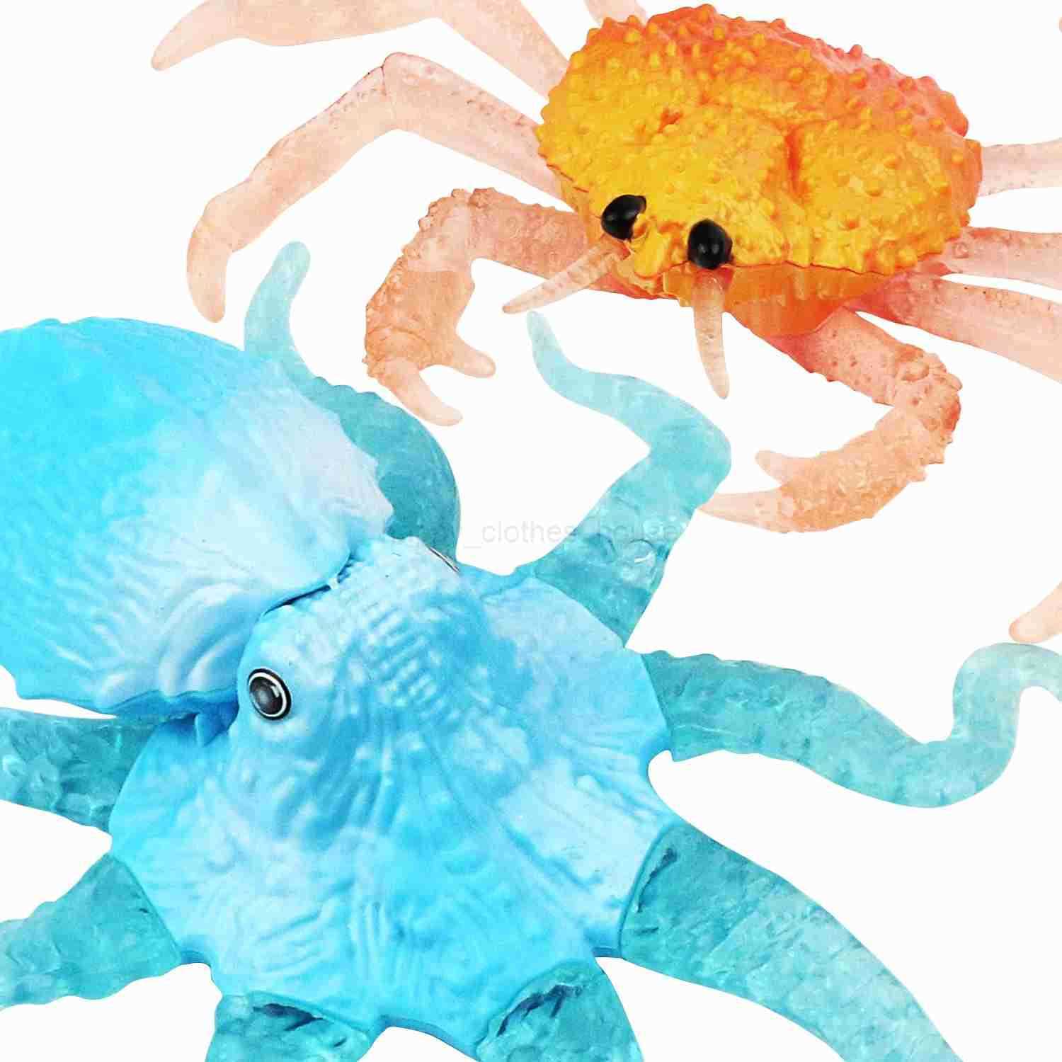 TPR simulation childrens toy soft rubber stretching octopus pinching music decompression water toy crabs marine creaturesXJ241207