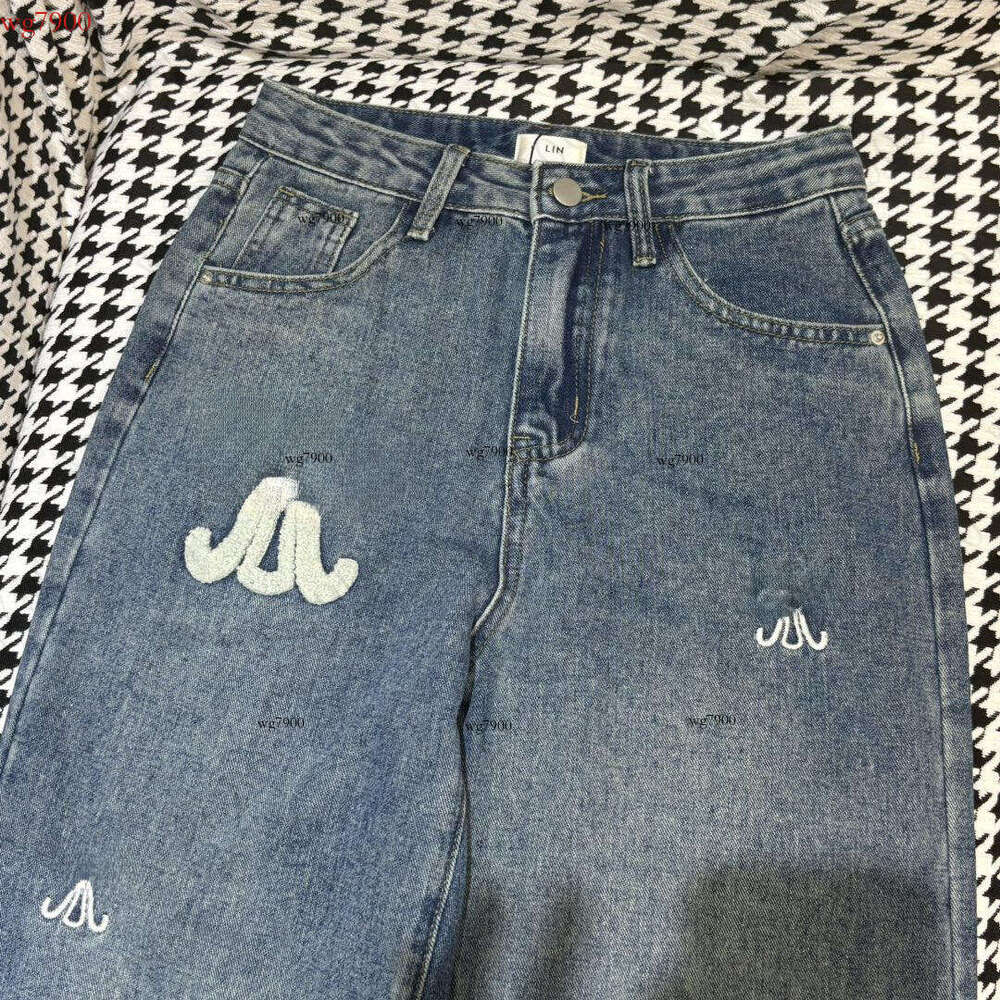 designer jeans women brand clothing womens spring trousers fashion geometry Embroidery ladies denim high-quality girl Jeans straight