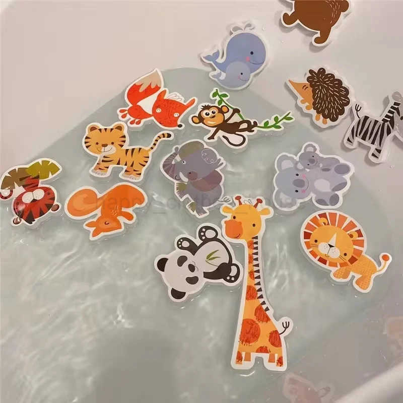 Baby Bath Toys for Kids 2 to 3 Years Fun Bathroom Toys Foam Animals Traffic Cognitive Games Boys Gifts Early Educational ToyXJ241207