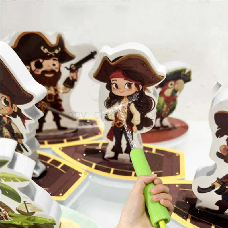 Baby Bath Toys for Kids Soft EVA Paste Sticker Bathroom Toys Cognitive Floating Water Pirate Toys for Boys Girls 2 to 4 5 YearsXJ241207
