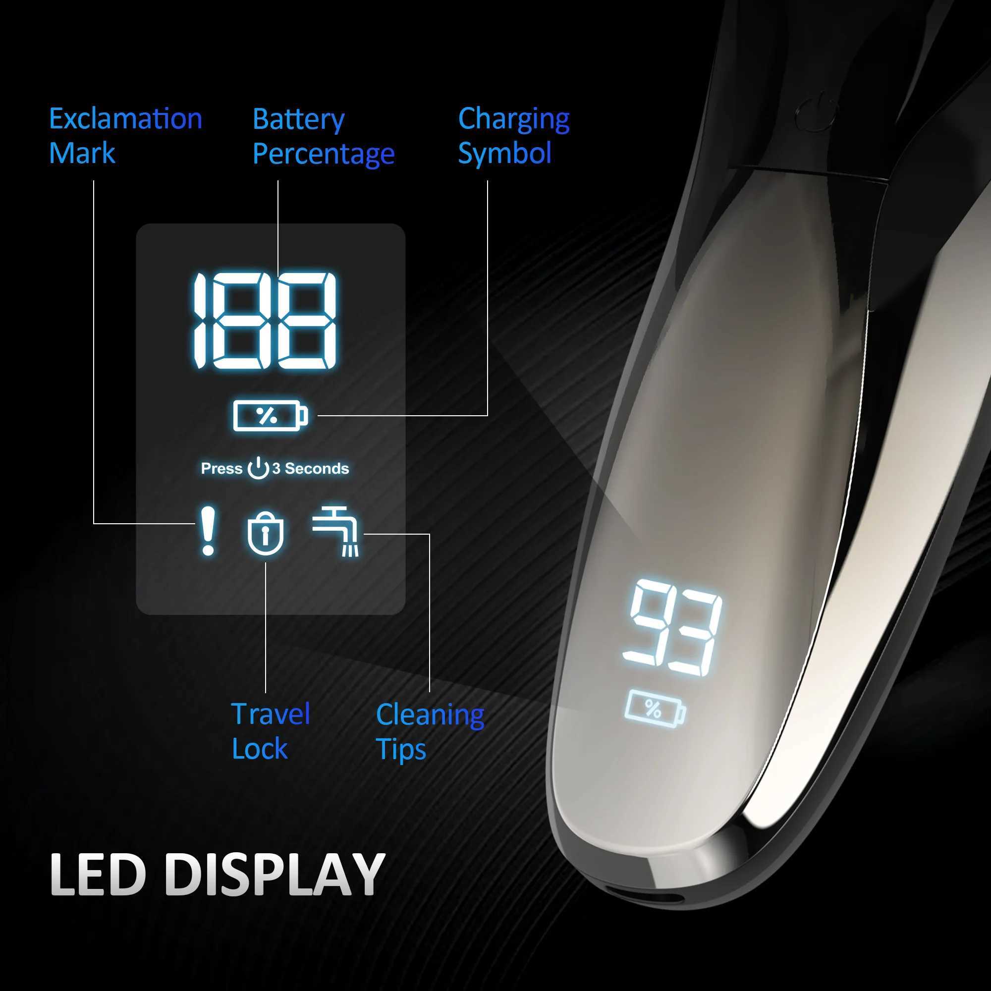 Sejoy Electric Shaver For Men Wet Dry Electric Razor Shaving Machines With Pop Up Trimmer For Travel Home Rechargeable TrimmerXJ241207