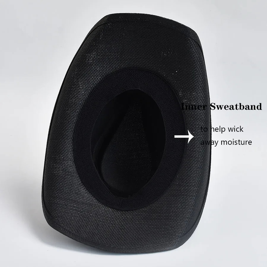 Retro Curly Edge Cowboy Girl Jazz Hat Western Straw Hat Mens Summer Beach Sun Hat 241206
