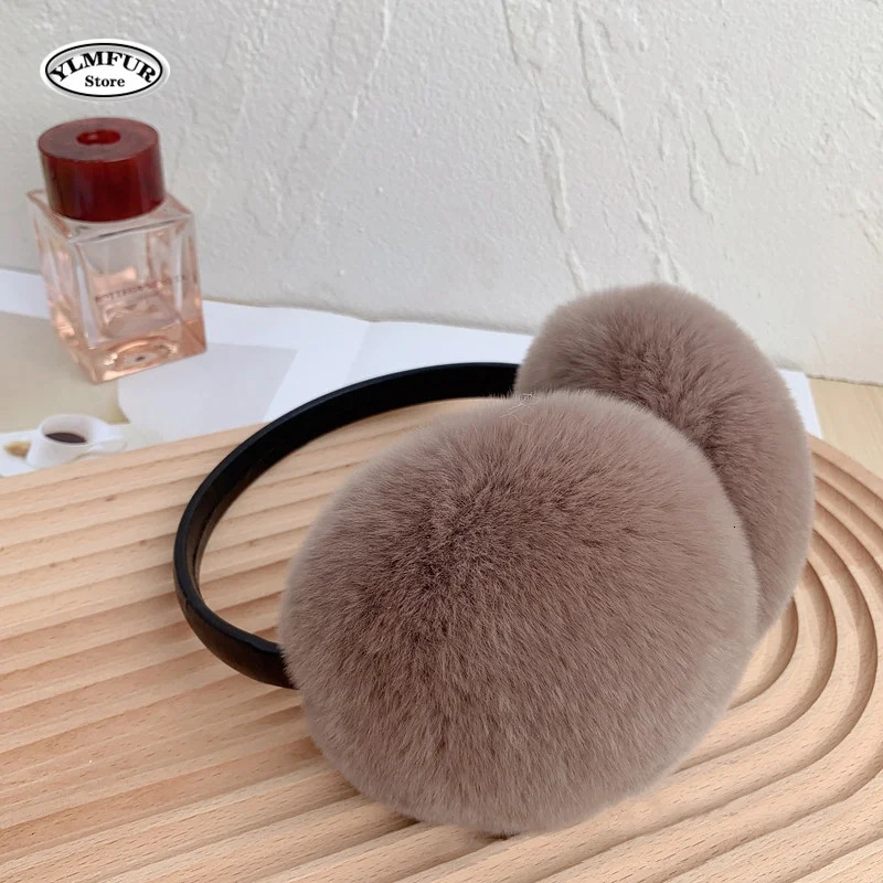 High quality womens earmuffs real rabbit fur pendant earmuffs warm winter earmuffs unisex earmuffs 241205