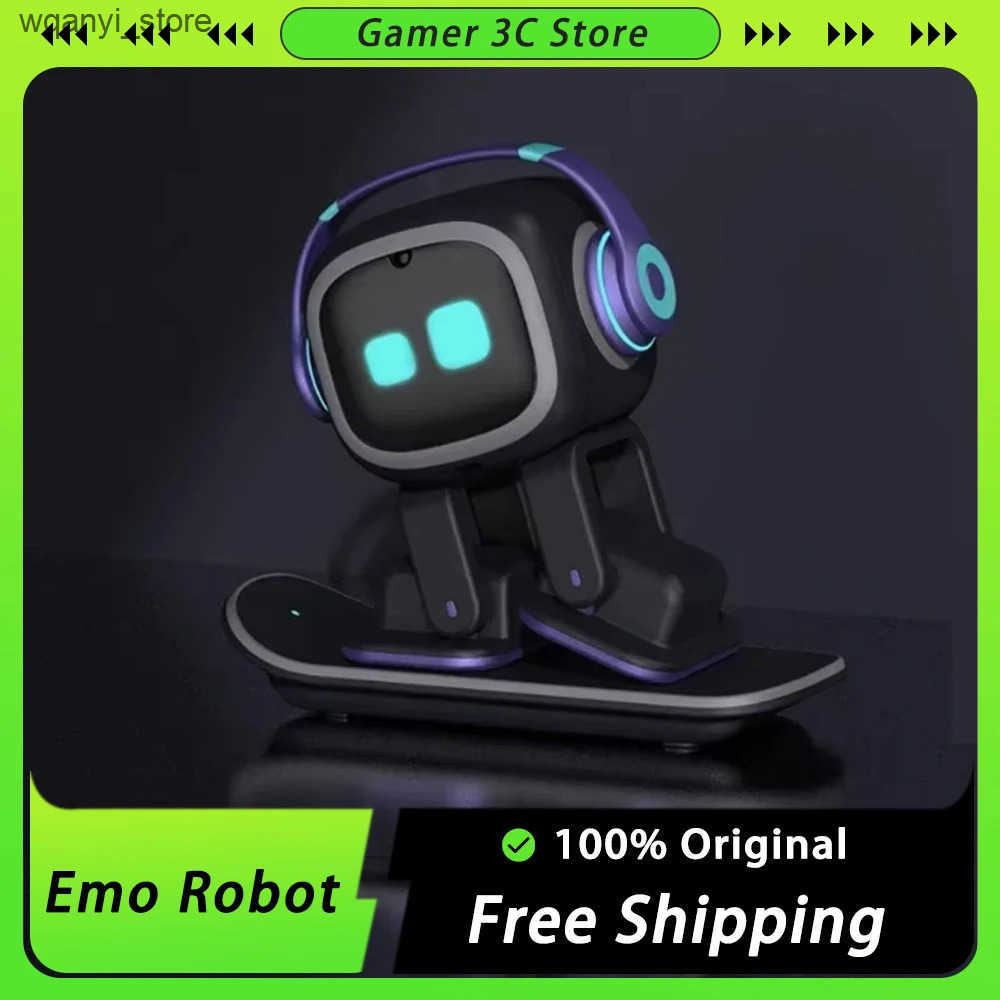 Electronics Robots Emo Intelligent Robot Emopet Intelligent Voice Emotional Interaction Home Children Electronic Pet Desktop Decoration Toy L240910