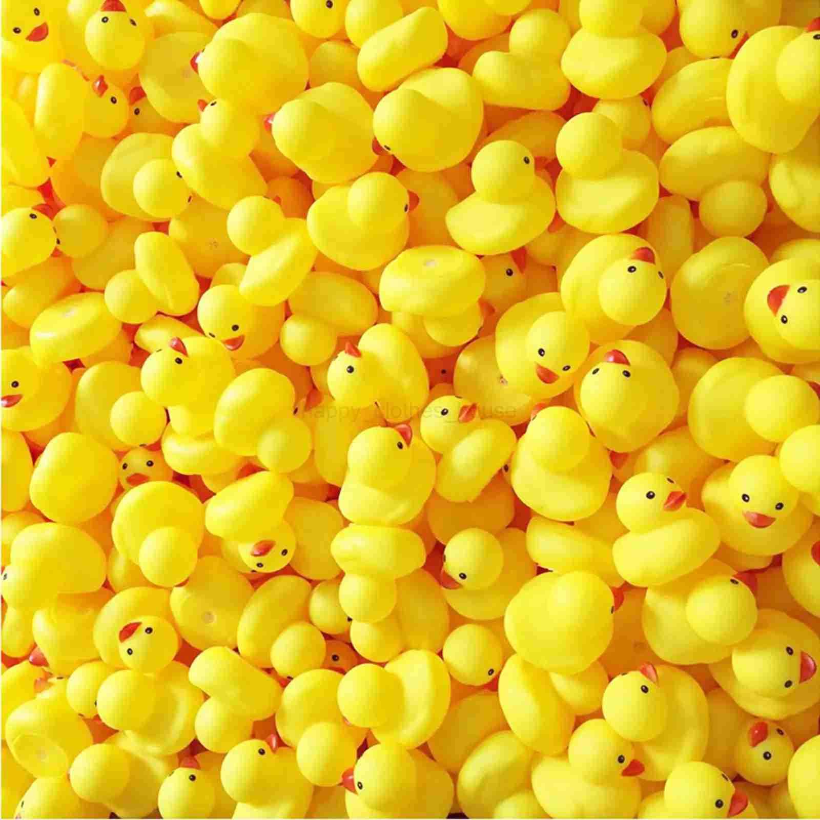 Yellow Rubber Ducks Preschool Bath Toys Bathtub Floating Squeaky Duckies Gift for Baby Shower Infants Kids Toddler ParXJ241207