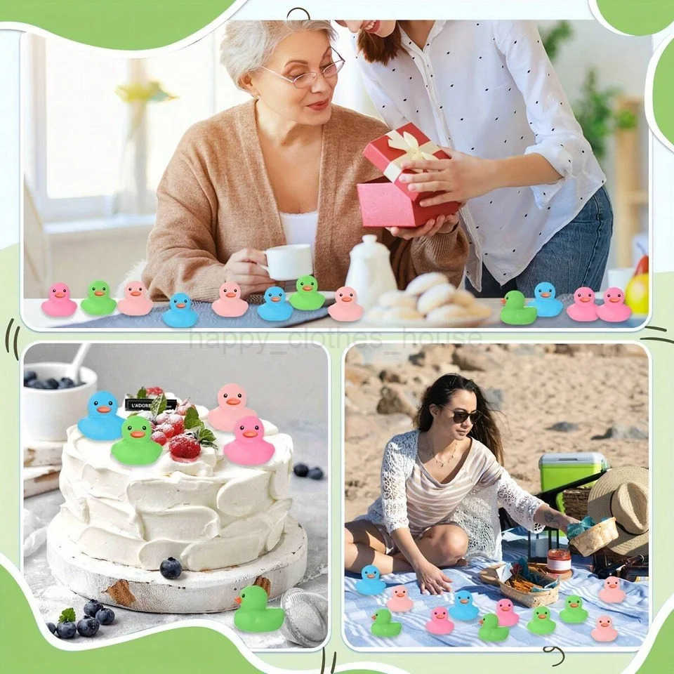 Mini Rubber Ducks Bath Toy for Kids And Toddlers Multicolor Bathtub Little Duckies for Baby Shower Pool Activi Christmas GiftsXJ241207