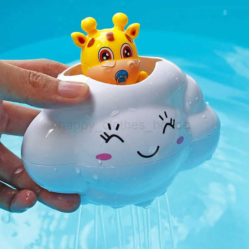 1pcs Cloud Shaped Baby Bath Products Spray Toys Aqua Floating Baby Bath Toys Mini Shower NozzleXJ241207