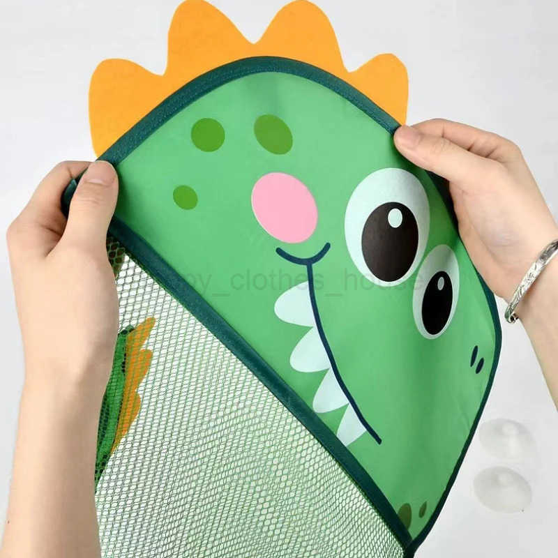 Dinosaur Animal Baby Bath Toys Organizer Kids Tidy Storage Suction Bathroom Bathtub Doll Hanging Bag Basket Mesh Bag Water ToysXJ241207