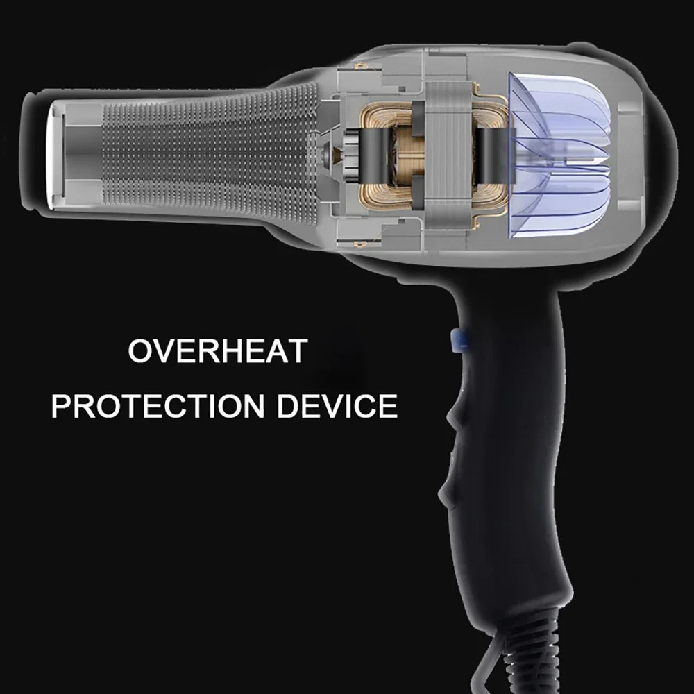 8000W Blow Dryer with Diffuser Ionic Hairdryer Extended Lifespan AC Motor 2 Speed and 3Heat Setting Cool Shut Button Fast Drying 241206