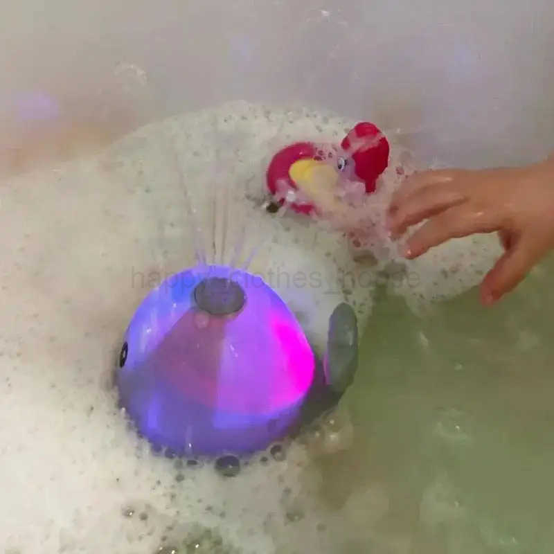 Baby Bath Toys Spray Water Shower Bathing Toys for Kids Electric Whale Bath Ball with Light Music LED Light Toys Bathtub ToyXJ241452