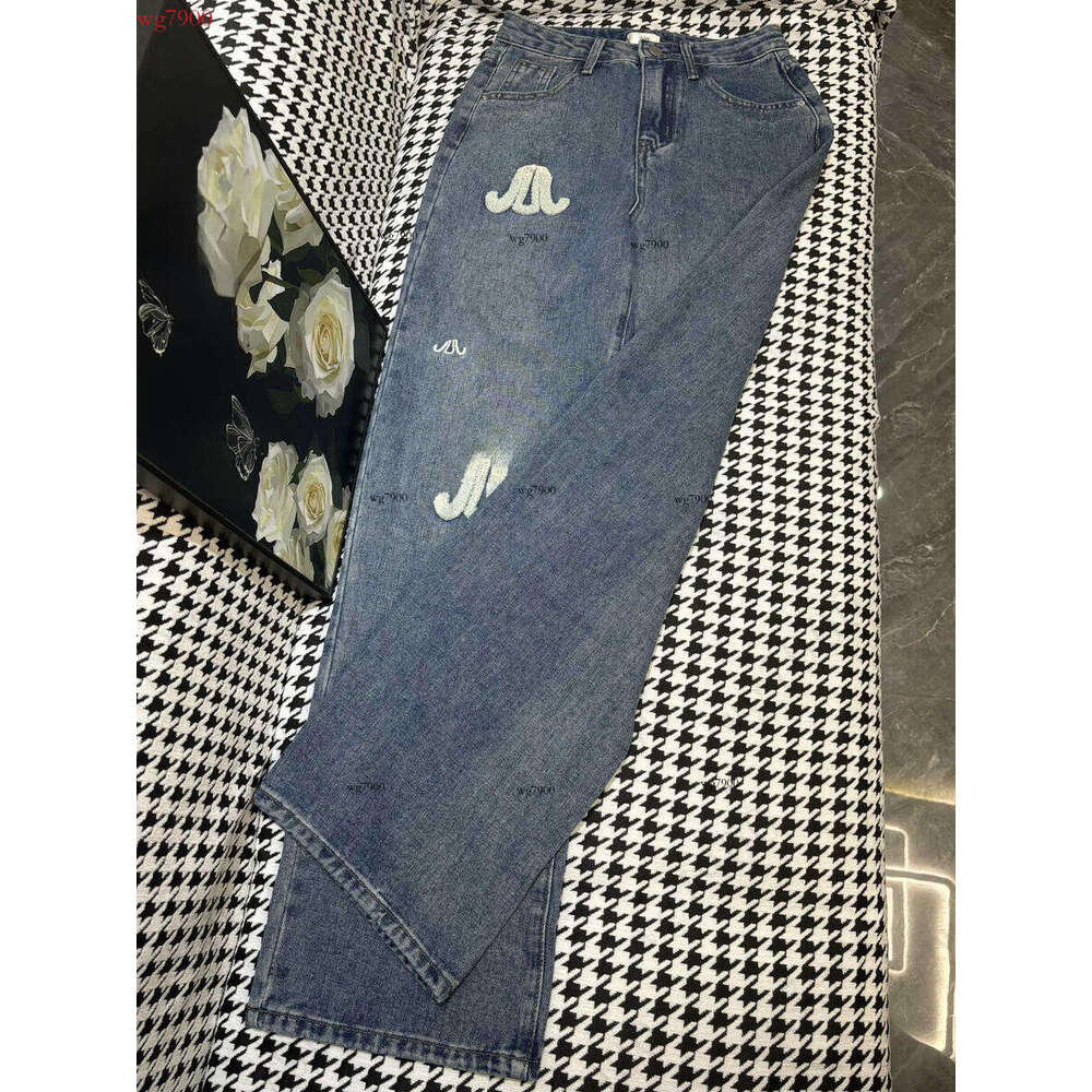 designer jeans women brand clothing womens spring trousers fashion geometry Embroidery ladies denim high-quality girl Jeans straight