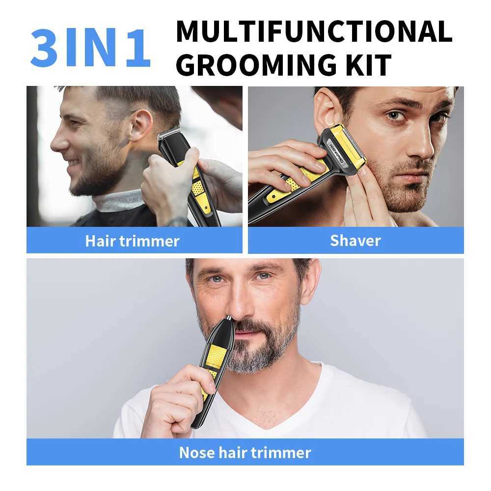 hiena Professional Rechargeable Hair Clipper 0mm Bareheaded Hair Removal Razor High Quality Electric Shaver for Men CordlessXJ241207