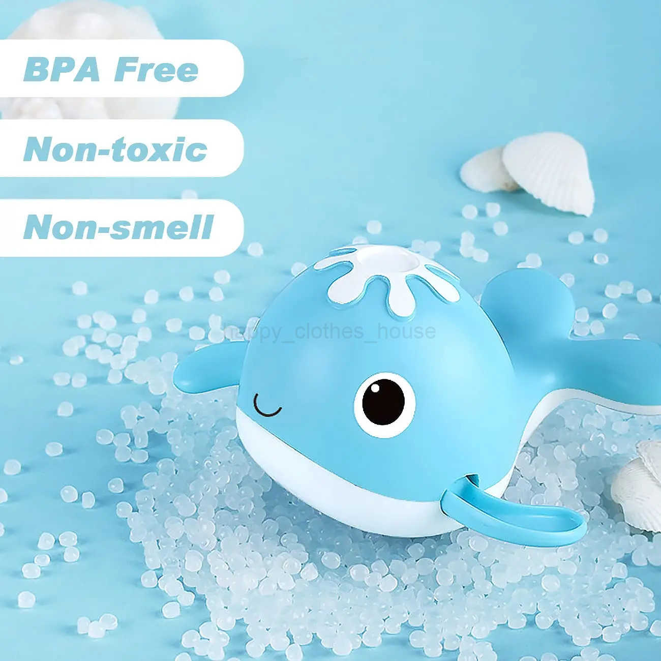 Magnet Baby Bath Fishing Toys Wind-up Swimming Whales Bathtub Toy Fishing Game Water Tub Toys Set with Fishing Pole Net for KidsXJ241207