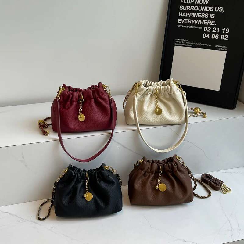 2025 Mini PU Leather Shoulder Bags For Women Y2K Korean Fashion Trend Female Bucket Crossbody Bag Lady Handbags