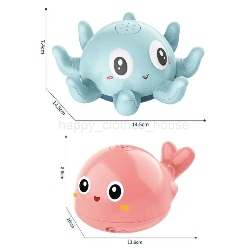Baby Bath Toys Spray Water Shower Bathing Toys for Kids Electric Whale Bath Ball with Light Music LED Light Toys Bathtub ToyXJ241207