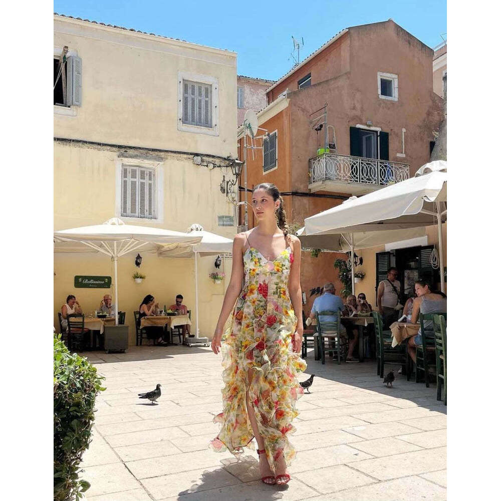 Spring/Summer Off Shoulder European and American Women's Organza Fairy Long Style Evening Dress 2024 New Casual Fashion Trendy Clothing