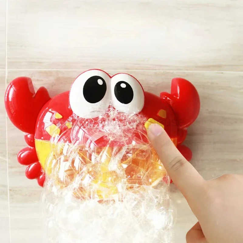 Baby Bath Toys Bubble Machine Crabs Frog Music Kids Bath Toy Bathtub Soap Automatic Bubble Maker Baby Bathroom Toy for ChildrenXJ241207