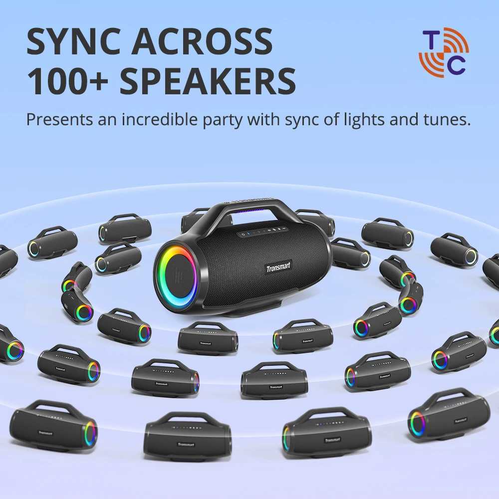 Tronsmart Bang Max Speaker wireless connections Speaker with 130W 3channel audio system synchronized 100speakers application control guitarmicroph