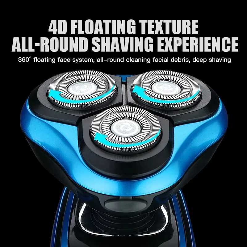 NEW Electric Shaver Rotary Razor Beard Trimmer Portable Rechargeable Hair Cutting Shaving Machine Clipper For Men WaterproofXJ241207