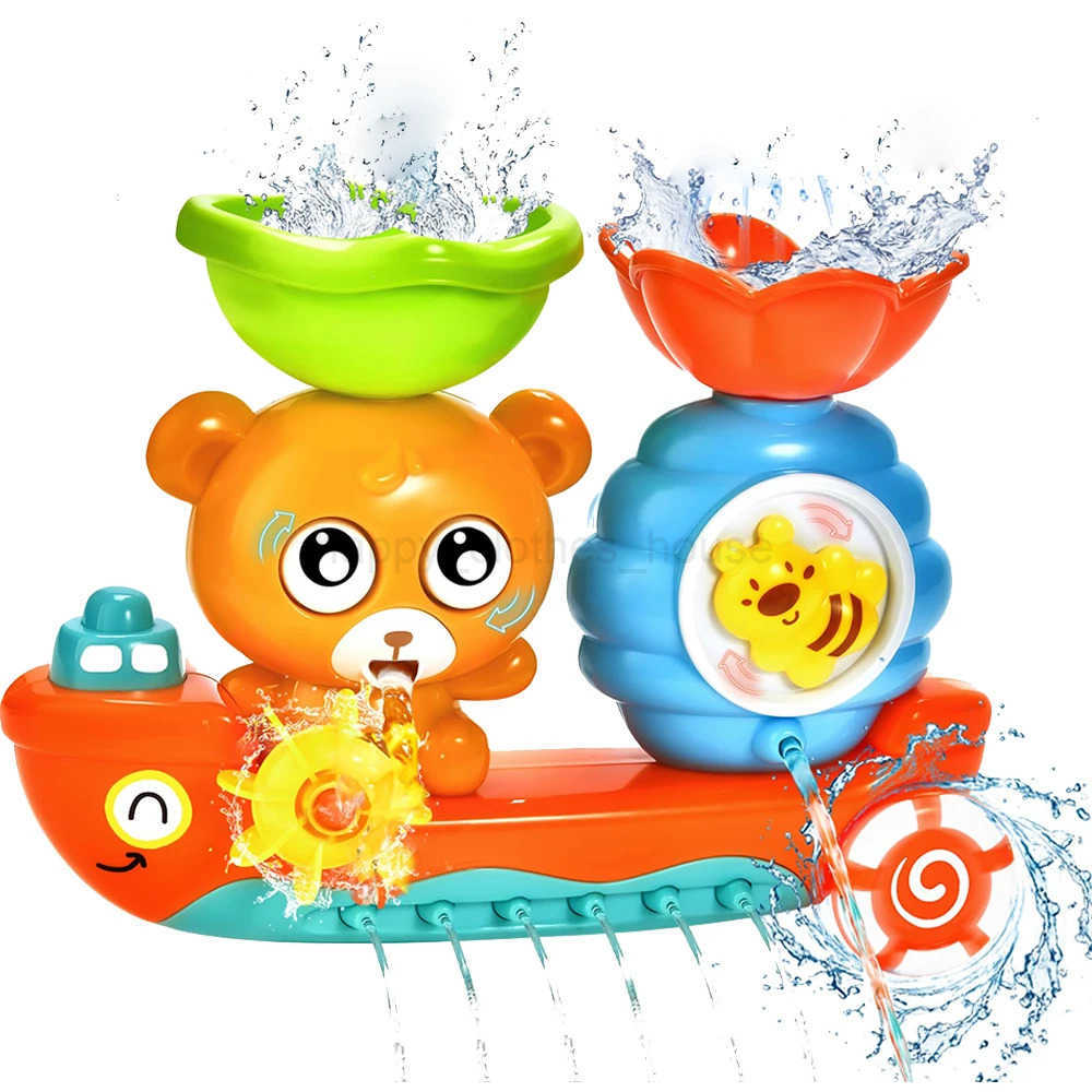 Baby Bath Toy Wall Sunction Cup Track Water Games Children Bathroom Monkey Caterpilla Bath Shower Toy for Boys Girls Kids GiftsXJ241207