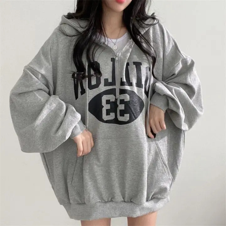 Zipper Hoodie for Women Slim Fit Loose Thick and Plush Thin Top Clothing 241203