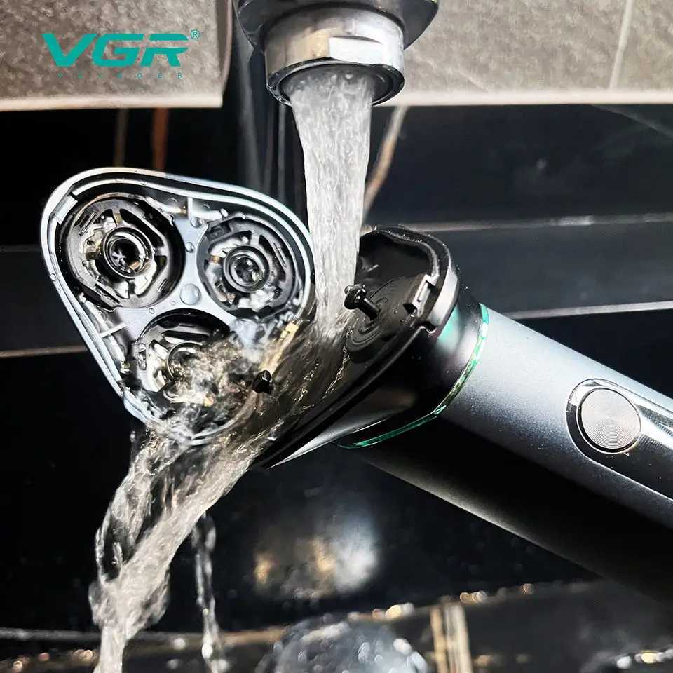 Original VGR Wet Dry Electric Shaver For Men Beard Hair Rechargeable Facial Electric Razor Balds Head Shaving Machine LithiumXJ241207