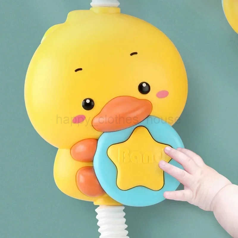 New Bathing Toy Baby Water Game Duck Model Faucet Shower Electric Sprinkler Swimming Bathroom Baby ToyXJ241207