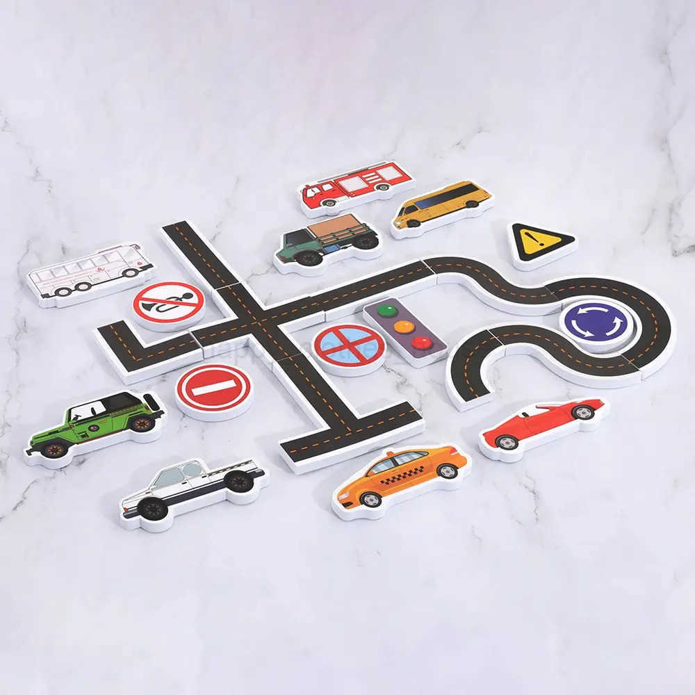 23 Pieces Bath Water Toy Sticky Wall Ci Traffic Car Road Rail Puzzle Vinyl 0-3Y 3-6Y 6-12Y 12+y 14+Y Bath FeaturesXJ241207