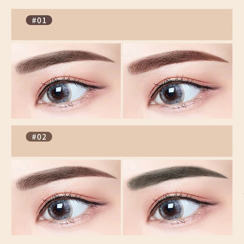 2Color Eyeshadow Powder Makeup Black Brown Coffee Waterproof Eyebrow Powder Eye Shadow Eye Brow Palette with Brush Eyebrow Cream 241206