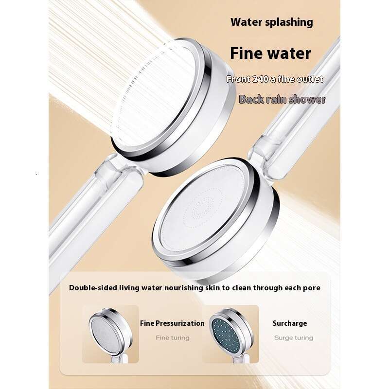 Double sided household bathroom water heater, pressurized shower showerhead, showerhead set