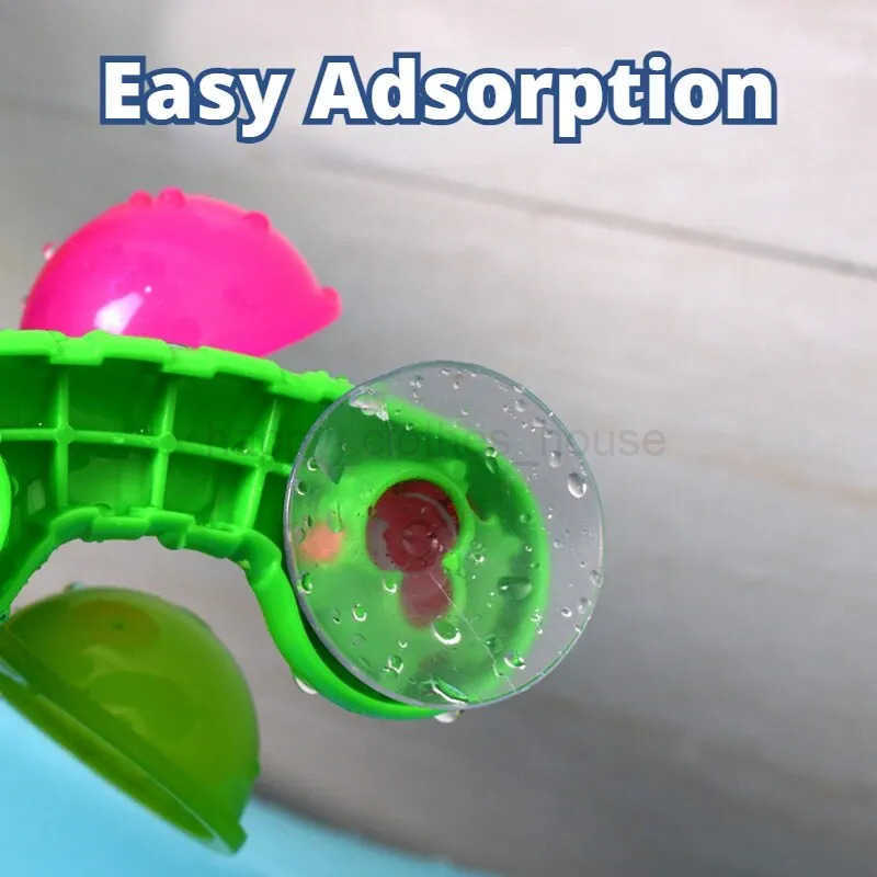 Colorful Waterwheel Bathing Sucker Baby Bath Toys Bathtub Water Spray Play Set Shower Sprinkler Toy For KidsXJ241207