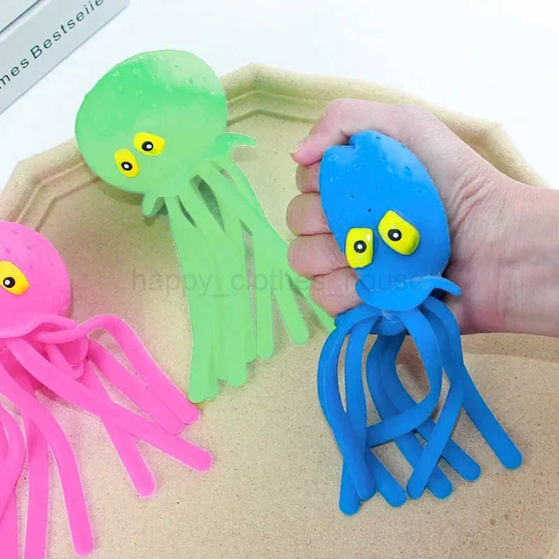 Baby Bath Toys Sponge Water Absorbing Octopus Squeezing Stress Relief Toys Summer Swimming Play Water Toy for ChildrenXJ240284