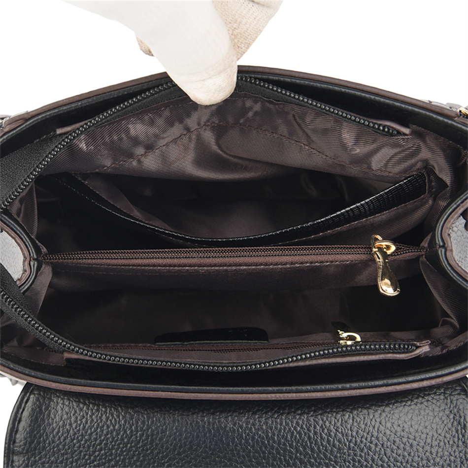 Flip Up Double-layer Women's Wallet And Handbag Cross-border Designer High-quality Leather Fashionable Crossbody Bag