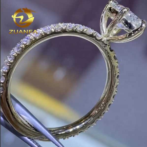 Factory customized luxury engagement diamond ring 10 karat gold ring moissanite diamond wedding rings