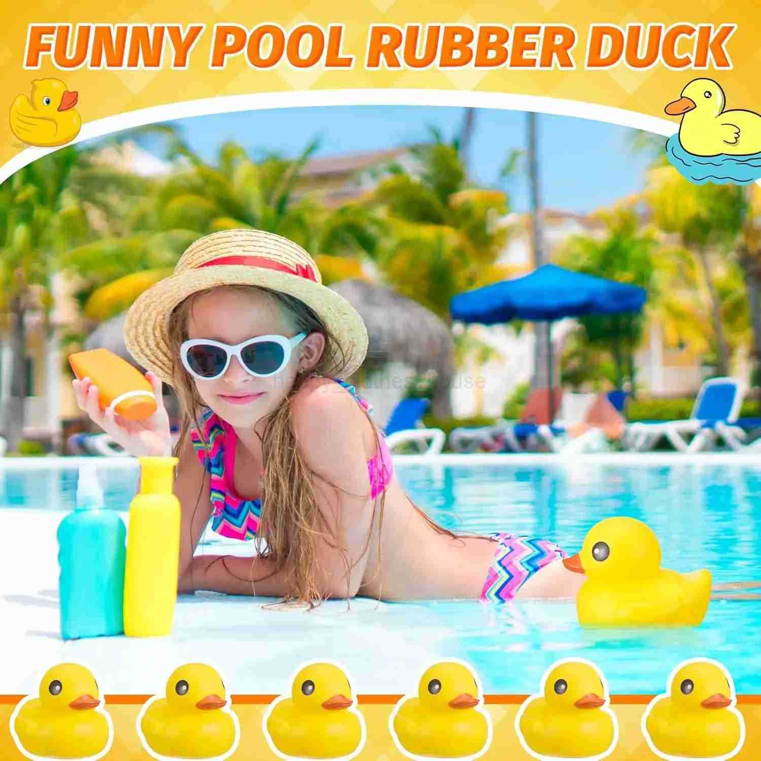 Giant Rubber Duck 6.89 Inch Big Rubber Duck Large Duck Bath Toy with Squeaky Sound for Summer Baby Shower Birthday Par FavorXJ241207