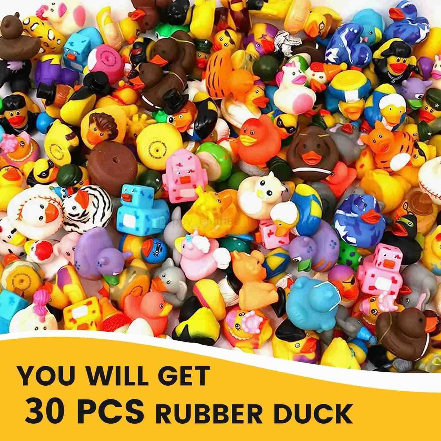 30 Pack Rubber Ducks in BulkRubber Ducks Car Ducking for Ducking Assorted Rubber Ducks Bulk Shower Swimming Bath ToyXJ241207