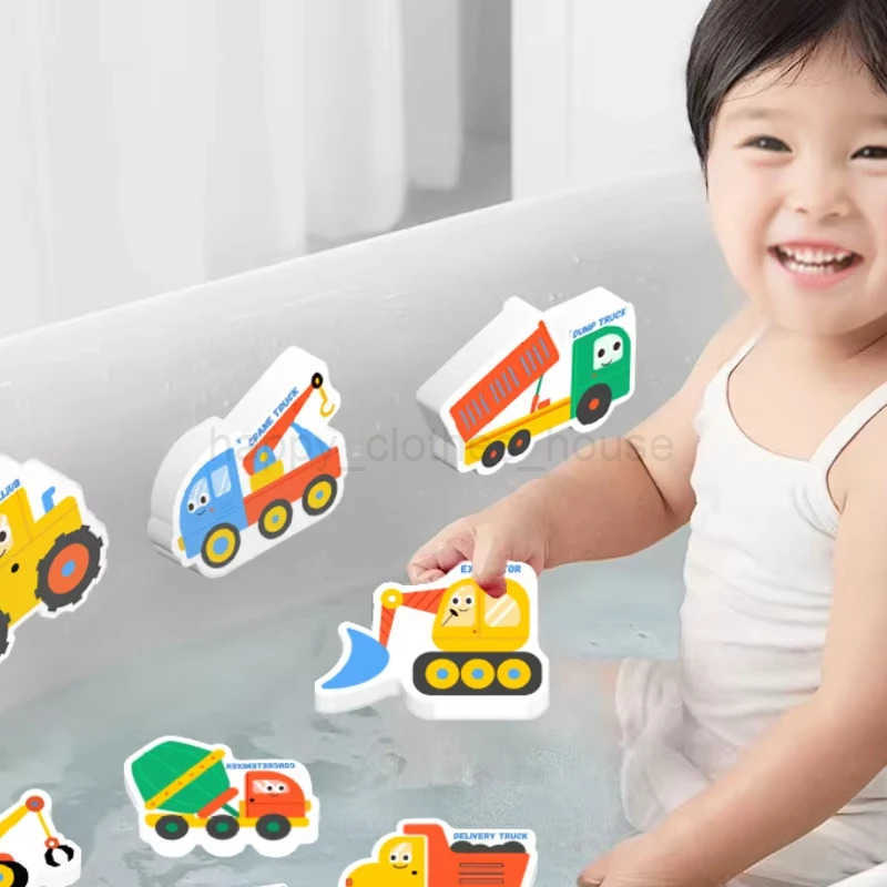 Baby Toys Bath Toy for Boys and Girls Fun Foam Traffic Animal Cognitive Floating Bathtub Bathroom Toy for Toddler Water Play ToyXJ241207