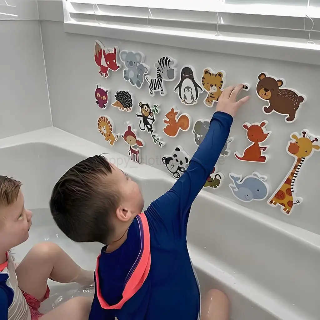 Children Bathroom Toy Safe EVA Cognitive Floating Water Toys Educational Baby Bath Toy Animal Set For Kid Boys Girls 1 2 3 4 YXJ241207