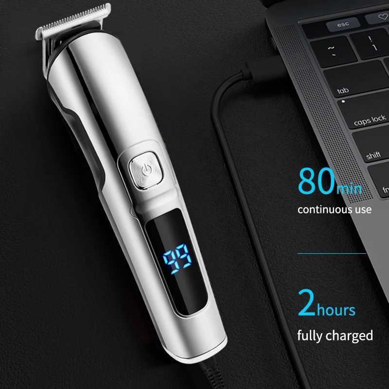 Professional Multifunction Beard Hair Trimmer 6 in 1 Waterproof Hair Clipper Electric Razor Grooming Kit Facial Nose Ear TrimmerXJ241207
