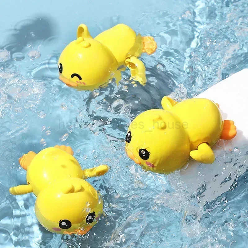 Bath Toys Cute Swimming Duck Bath Toys for Toddlers 1-3 Floating Wind Up Toys for Boy Girl New Born Baby Bathtub Toddler ToyXJ241207