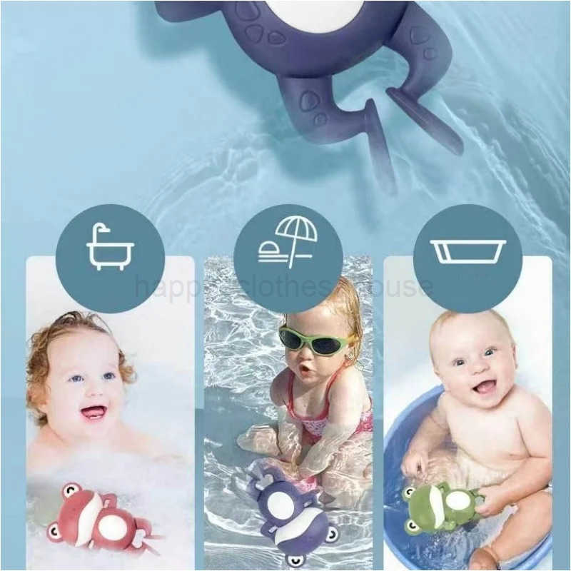 Baby bath toys small frog wind-up toys that can swim in waterXJ241207