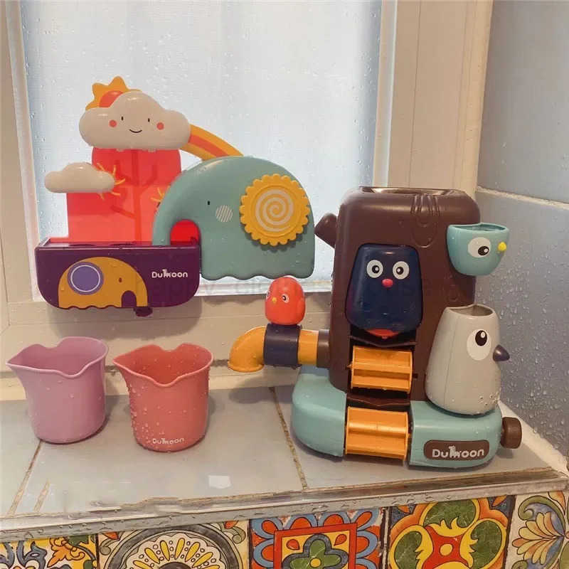 Baby Bathing Toy Bath Toys Pipeline Water Spray Shower Game Elephant Toy for Children Swimming Bathroom Water Shower Kids ToyXJ241207