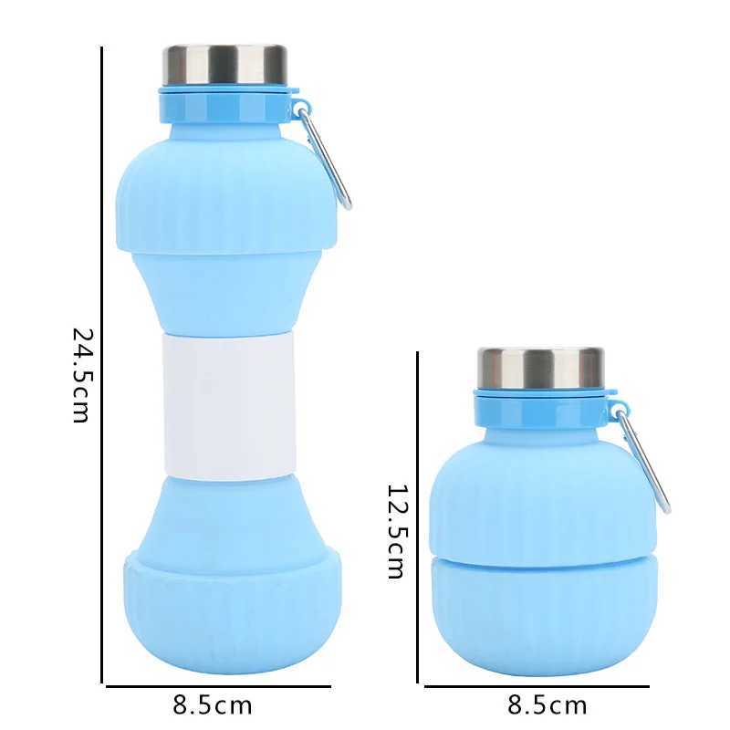 Outdoor sports summer large capacity silicone kettle foldable outdoor portable water cup Z260202