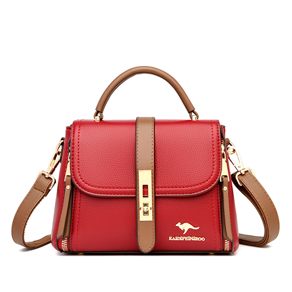 Flip Up Double-layer Women's Wallet And Handbag Cross-border Designer High-quality Leather Fashionable Crossbody Bag