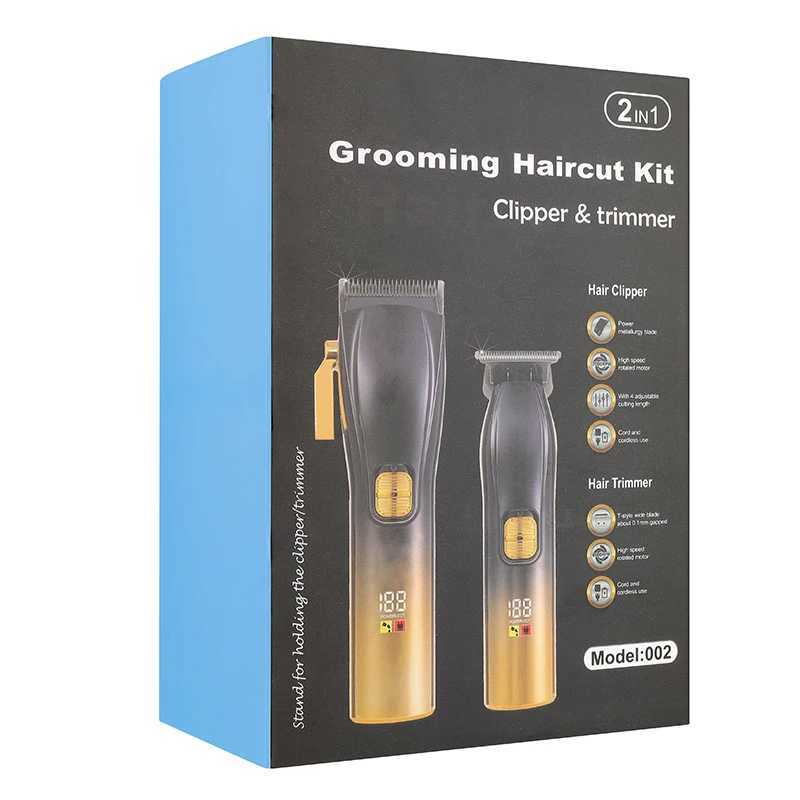 RESUXI 002 Professional Cordless Rechargeable Hair Clipper Set Low Noise Hair Clippers and Detail Hair Trimmer for Men BarberXJ241207