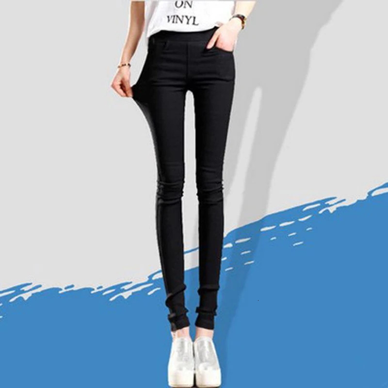 Women Summer Elastic Casual Stretch Skinny Leggings Slim Pencil Pants 241203
