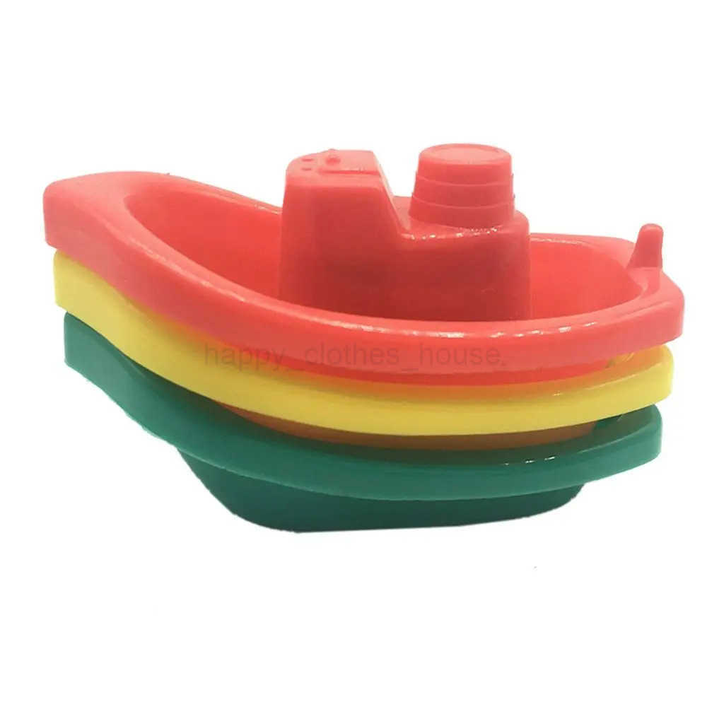 4pcs Boat Bathtub Swimming Water Play Toy Floating Ship Bathroom Educational Toy for ShowerXJ241207