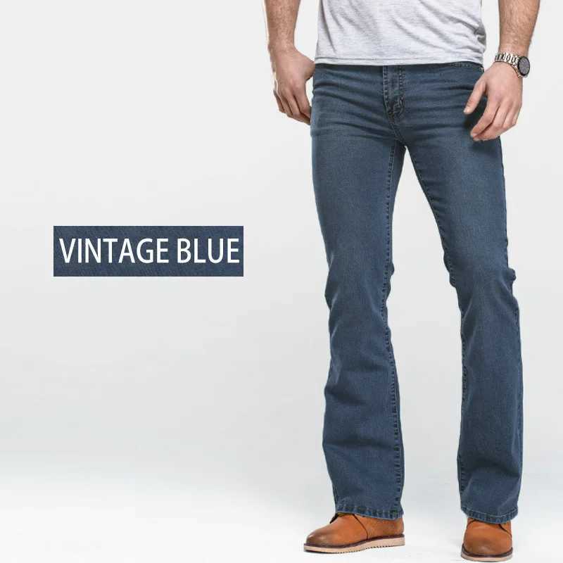 2025S Fashion Designer High Quality Mens Boot Cut Jeans Lightweight Suitable For Blue And Black Trouser Designer Classic Mens Stretch Denim Pants T